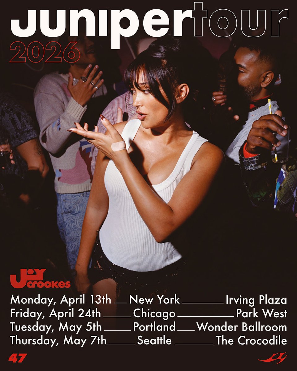 Joy Crookes Juniper Tour Poster 2026